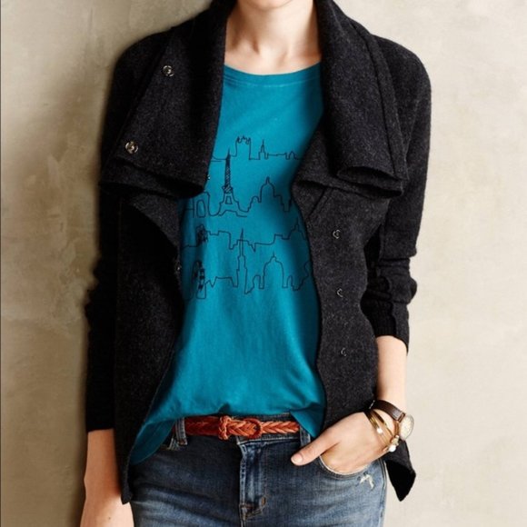 Anthropology Sparrow Wool Cardigan Sz M - Picture 2 of 7